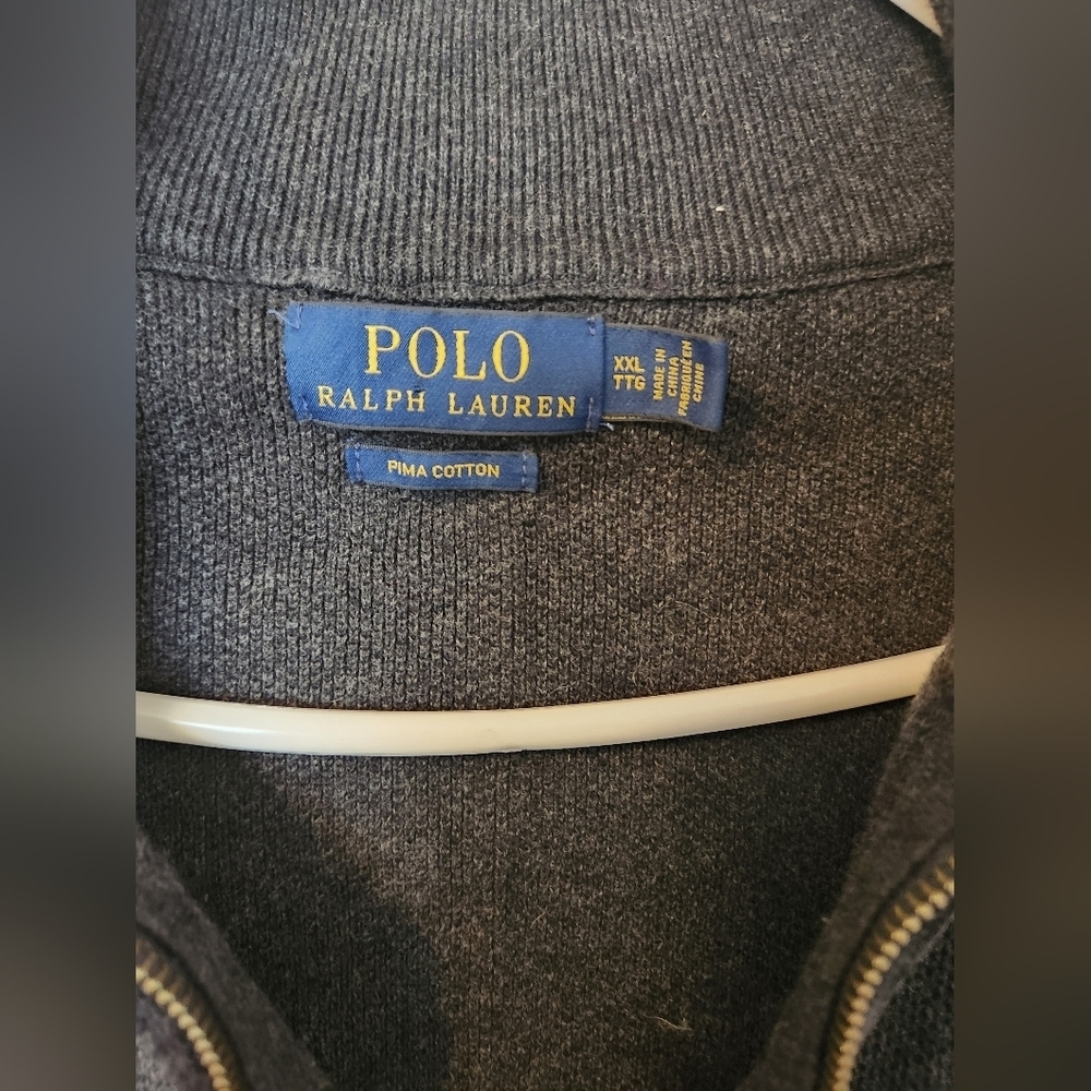 Men's Cotton Polo Ralph Lauren 1/4 Zip Sweater Size XXL - Picture 4 of 9